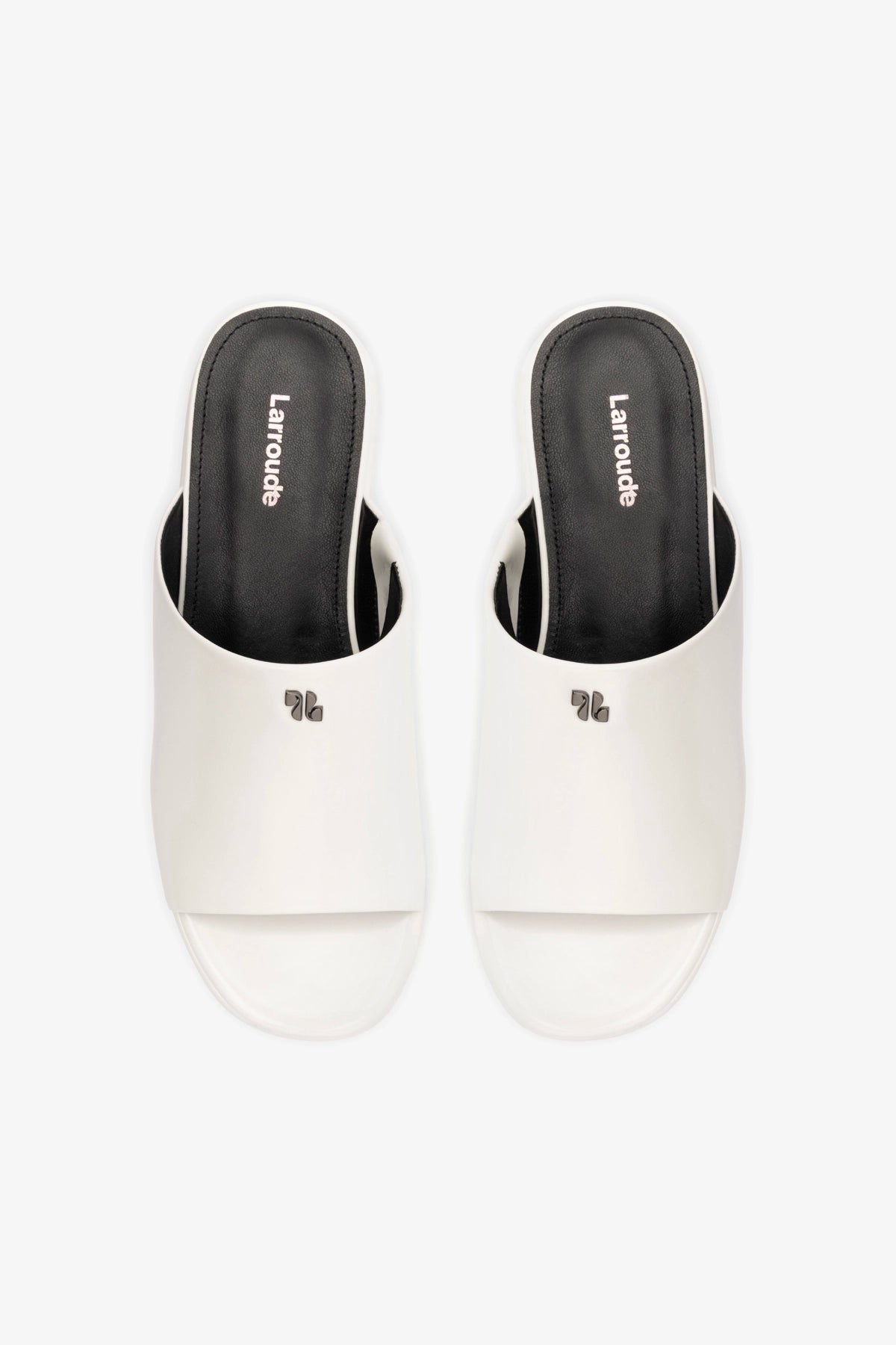 Charli Box Mule Women's White Leather Slip-On Shoes - Comfortable Casual Loafers for Work, Office & Everyday Wear