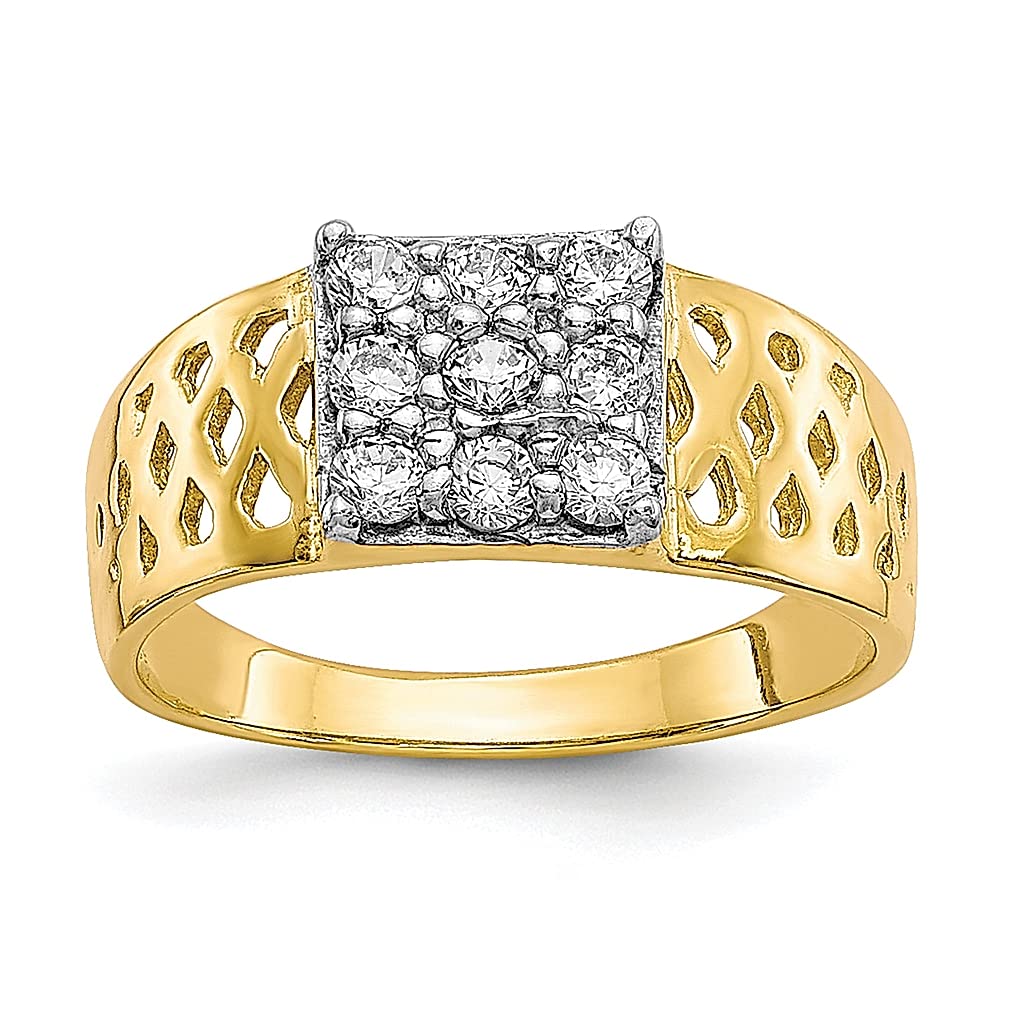 10K Yellow Gold Cubic Zirconia CZ Baby Band Ring - Size 1.50mm, Dainty & Elegant Fine Jewelry for Women, Perfect Gift for Her - Ideal for Everyday Wear, Anniversary, Birthday & Special Occasions