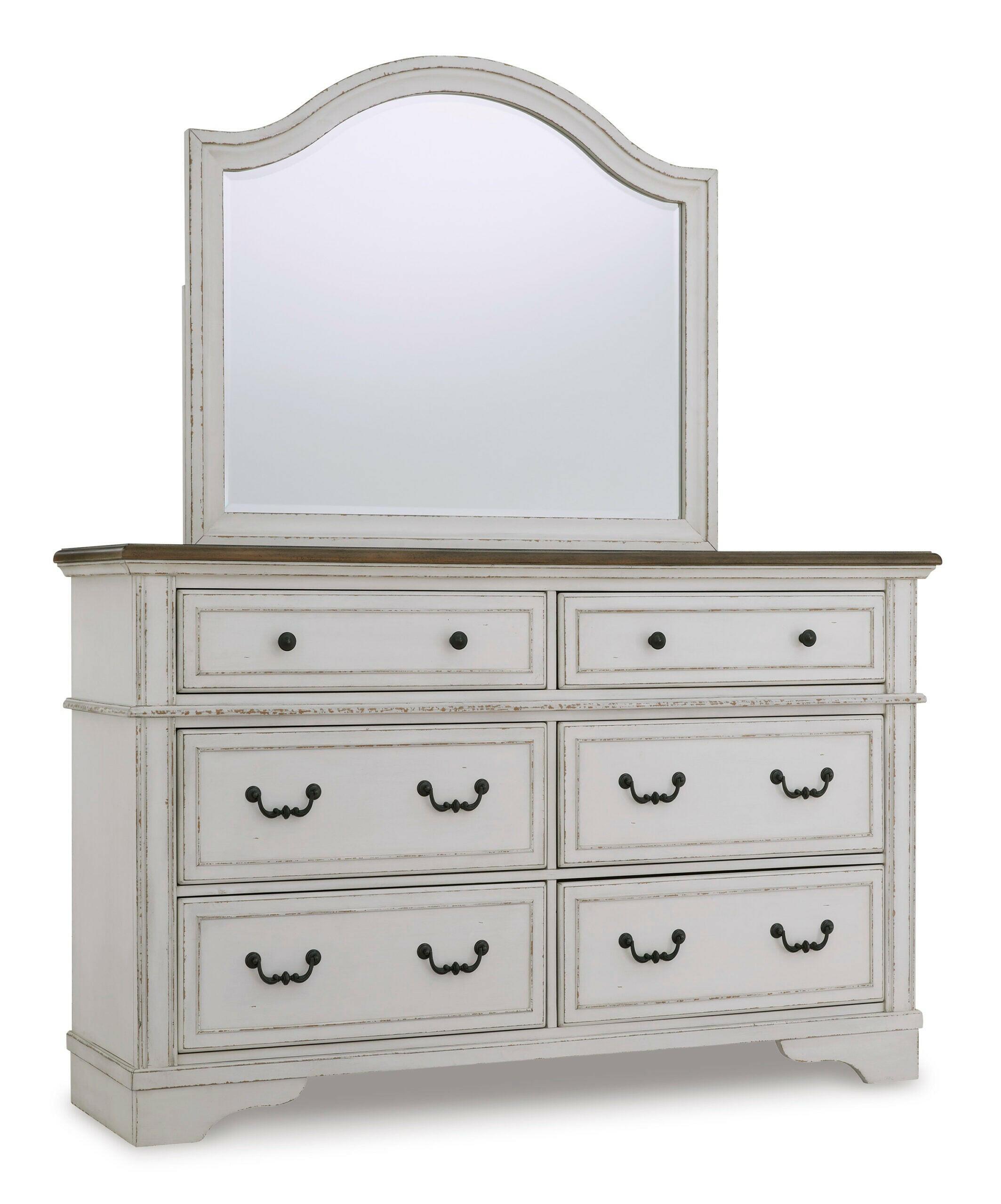 B773 31/36 Inch Brollyn Dresser Mirror - Full-Length Bedroom Mirror with Frame for Vanity, Closet, and Home Decor