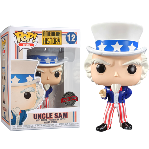 Uncle Sam Pop! Vinyl Figure - American History Collectible [12 Pieces] - Perfect for Patriotic Decor, Gift Giving & Pop Culture Collections