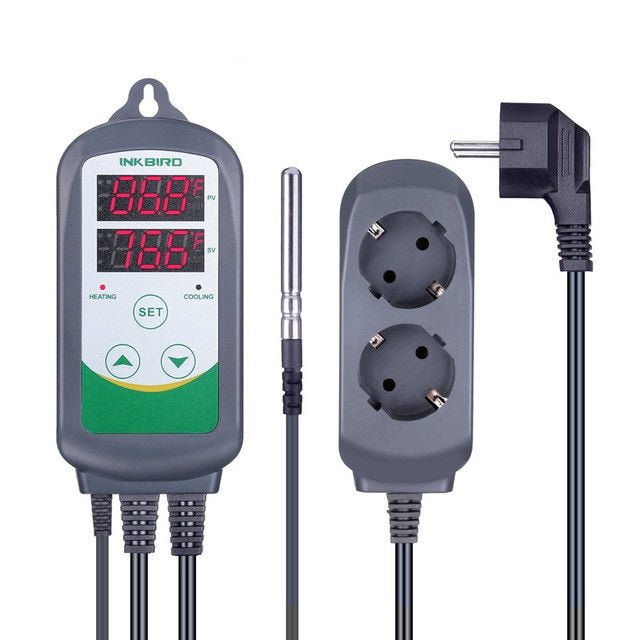 ITC-308 Digital Temperature Controller - Precise Thermostat for Homebrew, Aquariums & Reptile Tanks | Home Brewing, Hydroponics & Terrarium Use
