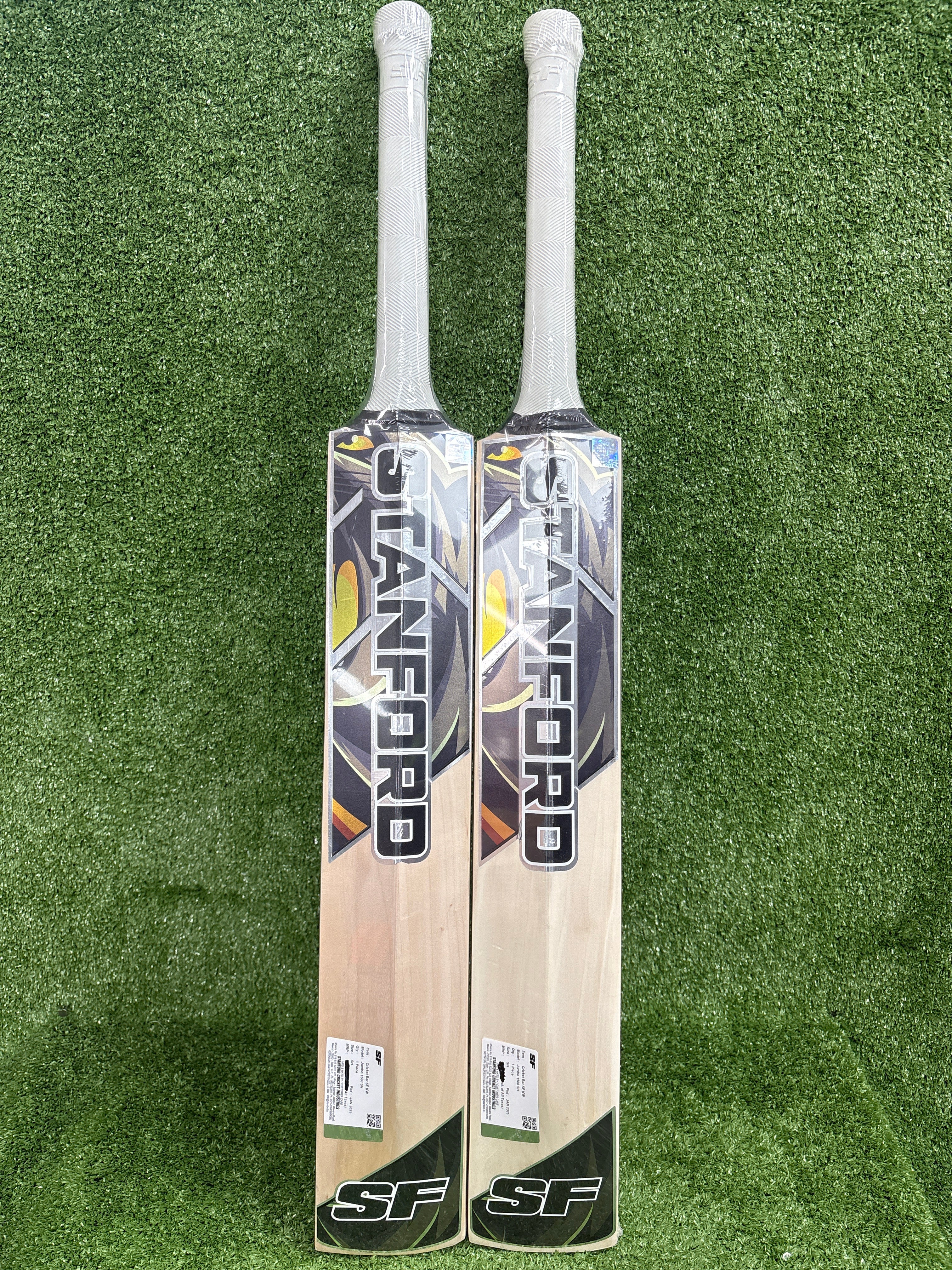 SF Jumbo 1500 Kashmir Willow Cricket Bat - Premium Quality for Professional & Recreational Cricket Players - Perfect for Matches, Practice & Training Sessions