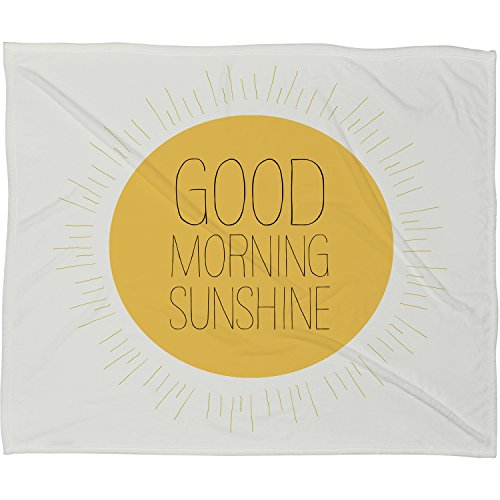 Deny Designs Allyson Johnson Morning Sunshine Fleece Throw Blanket - Large 80x60 Inches - Soft Cozy Blanket for Bed, Couch & Outdoor Use