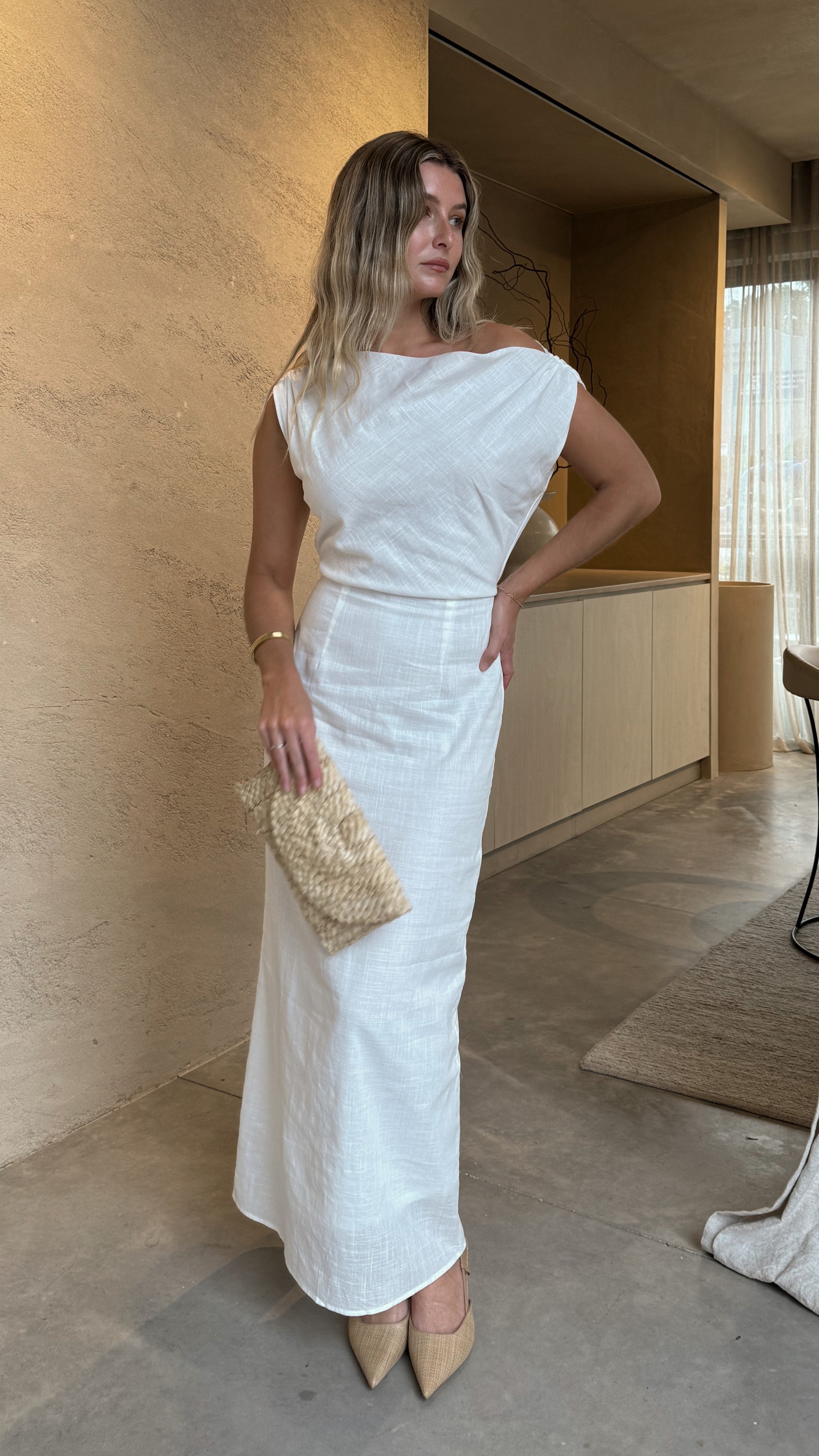 Luci Maxi Dress for Women - Elegant White Long Flowy Summer Dress - Perfect for Beach, Vacation, and Casual Outings