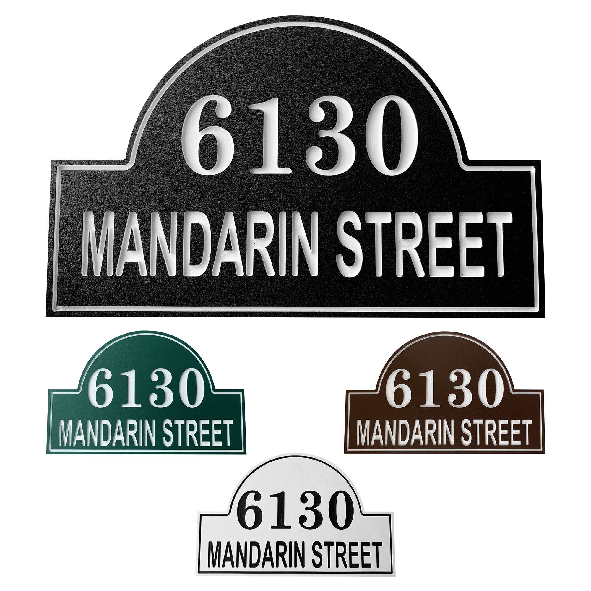 Custom Engraved House Numbers & Street Name Plaque - 15.25