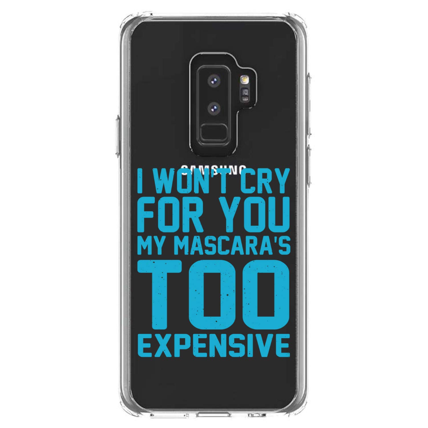 Samsung Galaxy S9+ Plus (6.2 Inch) Clear Shockproof Hybrid Phone Case with TPU Bumper & Tempered Glass Screen Protector - Slim Protective Cover for Everyday Use, Work, and Travel