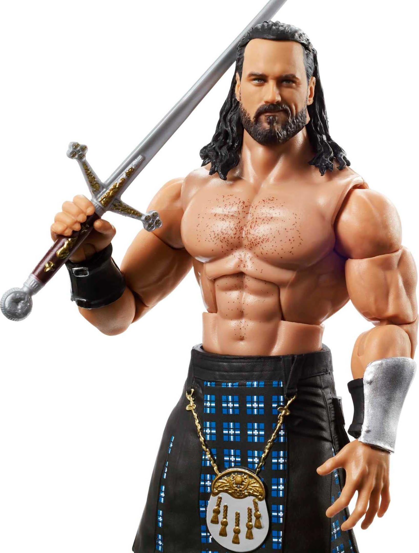 Mattel WWE Drew McIntyre Elite Collection 6-inch Action Figure with Accessories - Posable Collectible Wrestling Toy for Kids & Adults Ages 8+ - Perfect for Play, Display & WWE Fan Gift Giving
