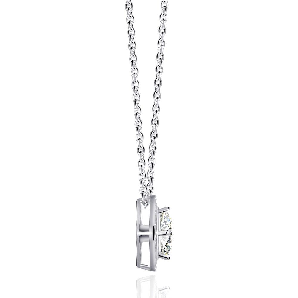 1 CT Square Moissanite Necklace for Women - Premium Luxury Jewelry Gift for Anniversary, Wedding & Special Occasions