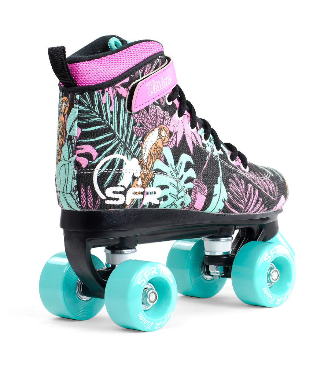 SFR Vision Floral Kids Roller Skates - Adjustable Quad Roller Skates for Girls & Boys, Perfect for Outdoor Play, Birthday Gifts & Roller Rink Fun