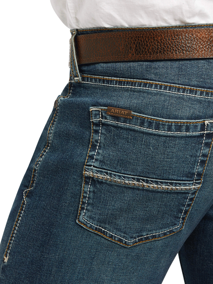 Ariat Men's Modern TekStretch Sebastian Slim Leg Jean - Comfortable & Durable Denim Pants for Work, Casual Wear & Outdoor Activities
