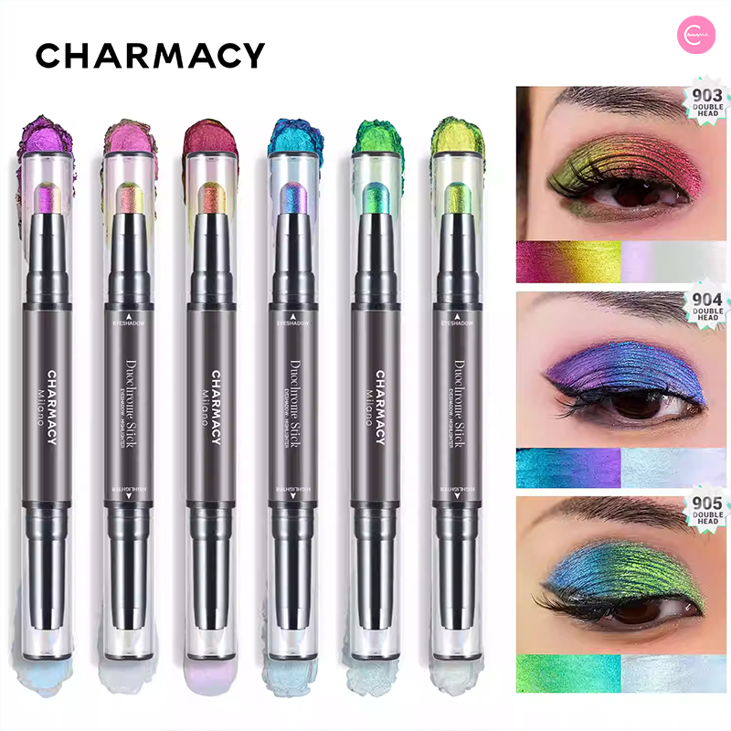 CHARMACY Dual Ended Chameleon Eyeshadow Stick - Long Lasting Creamy Eye Makeup for Day & Night - Perfect for Party, Date & Everyday Wear