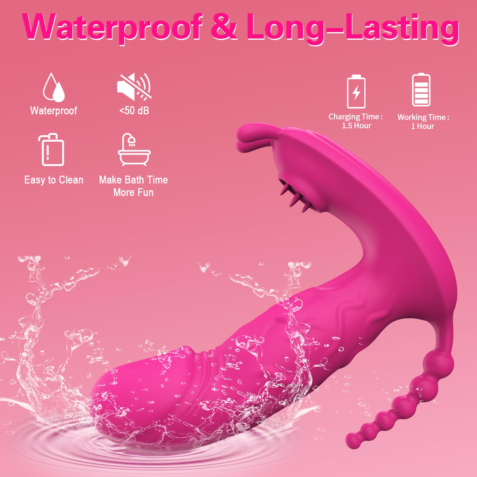 Premium Wearable G-Spot Vibrator with App Remote Control - 9 Powerful Vibration Modes for Couples & Long Distance Play | Waterproof Butterfly Panty Vibrator for Women | Perfect for Date Nights, Travel & Spicing Up Relationships