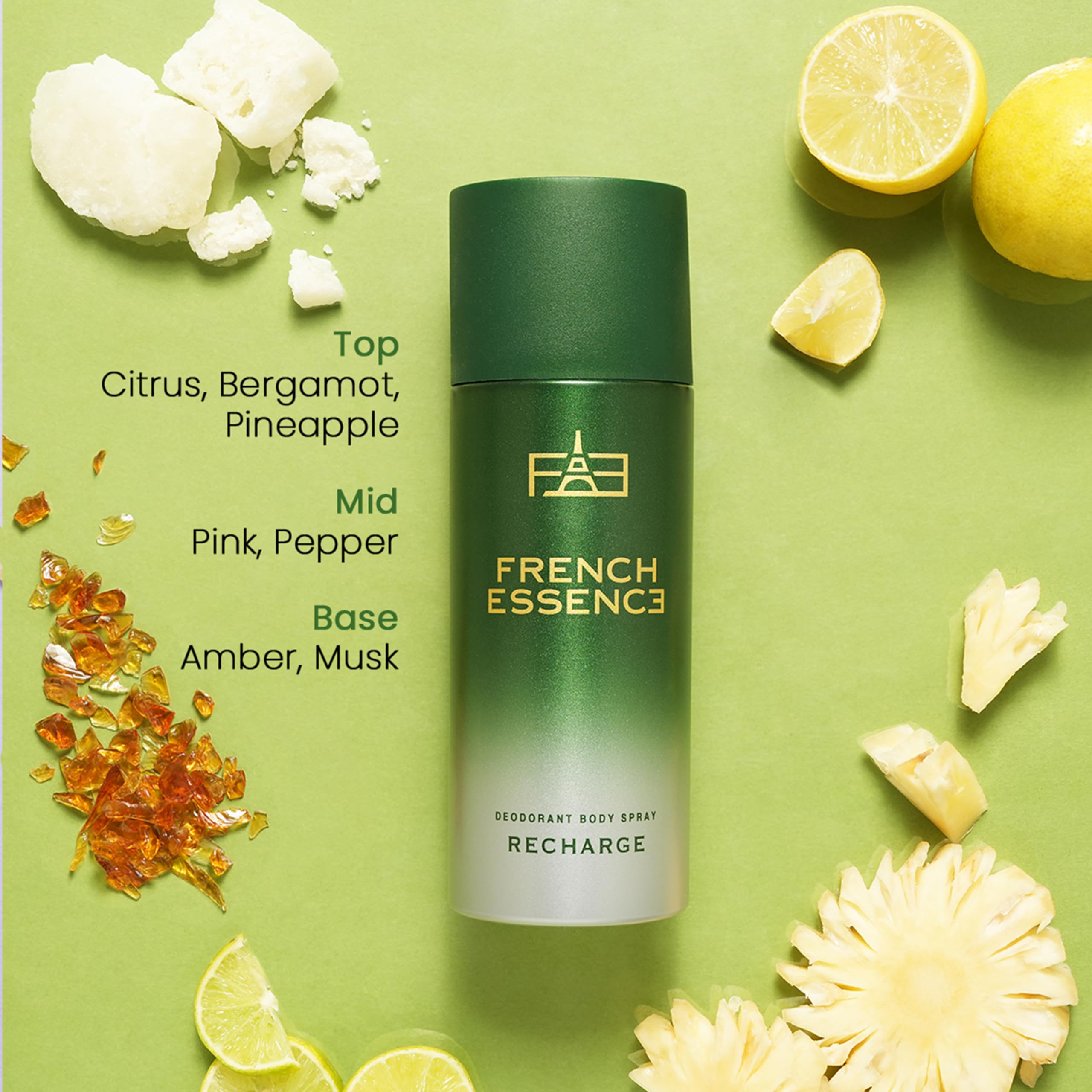 French Essence Long-Lasting Men's Deodorant Spray - 150ml | Fresh Scent Body Spray for Men | All-Day Protection & Fragrance | Ideal for Gym, Work & Daily Use