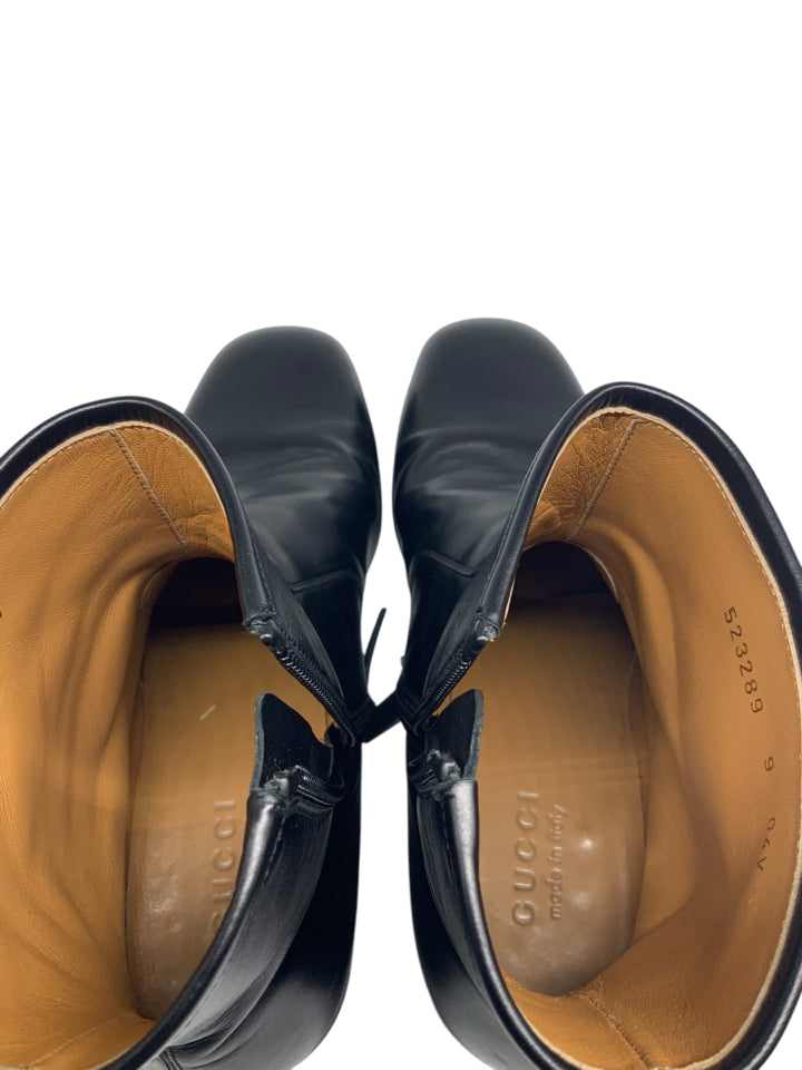 Gucci Bonny Leather Chelsea Boots for Men - Size 9.5 US | Premium Italian Leather Ankle Boots | Stylish & Comfortable Dress Shoes for Business, Casual & Formal Occasions