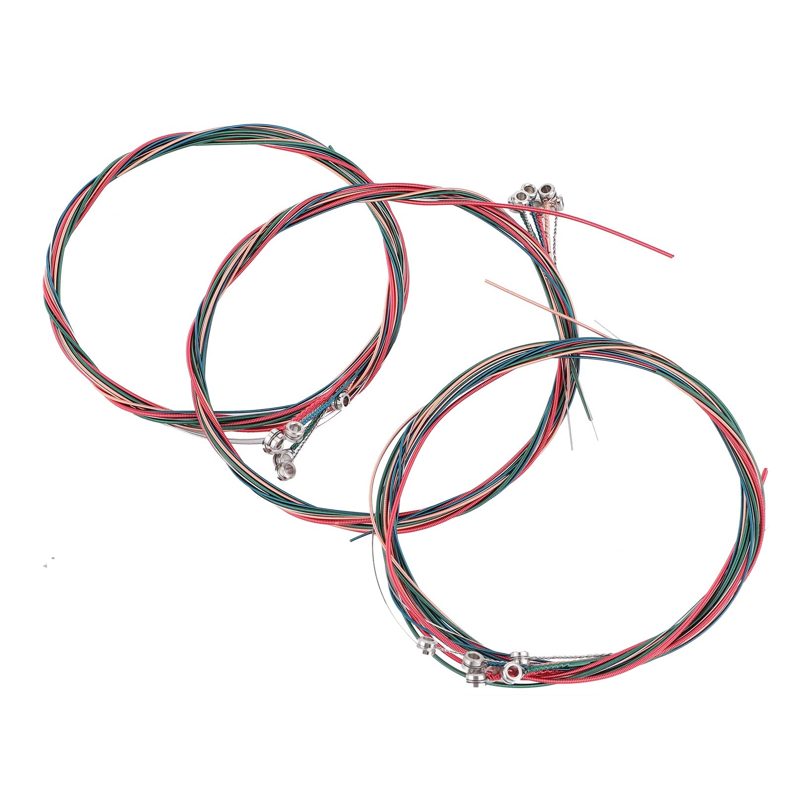 **3 Sets 18Pcs Universal Acoustic Guitar Strings - Colorful Steel Folk Guitar Strings Replacement for Musical Instruments | Perfect for Beginners, Performers & Travel**