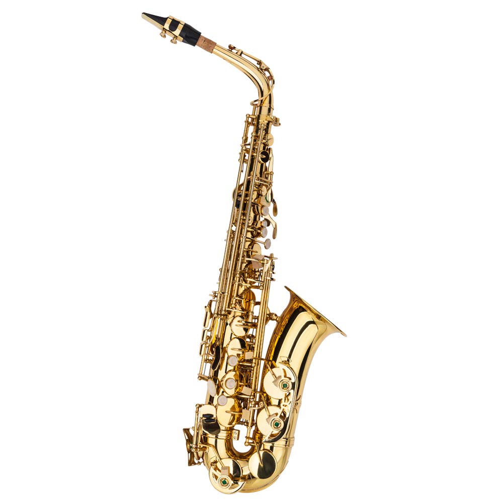 Alto Drop E Saxophone in Premium Gold Finish - Professional Brass Instrument for Jazz, Band & Live Performances
