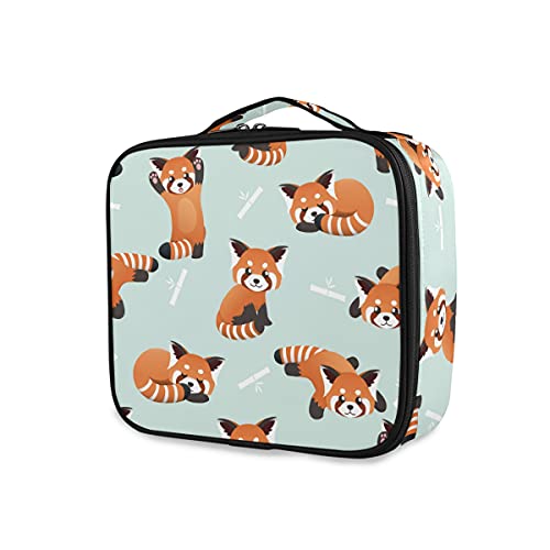 Susiyo Cute Red Panda Animal Travel Makeup Case - Large Cosmetic Bag & Makeup Organizer for Women | Perfect for Travel, Gym & Daily Beauty Essentials