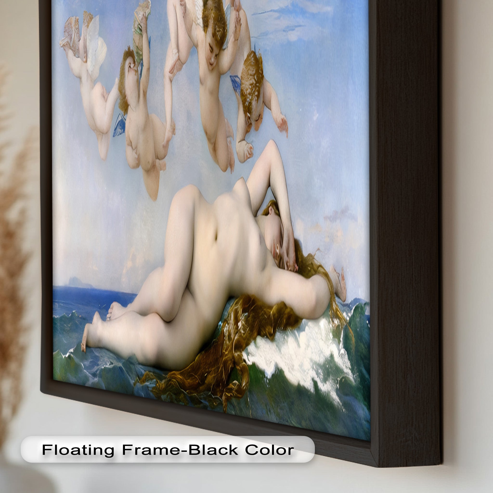 Birth of Beauty - Mythological Sea Nymph and Cherubs Oil Painting Wall Art for Living Room, Bedroom Decor | Classic Renaissance Style Canvas Print for Home & Office