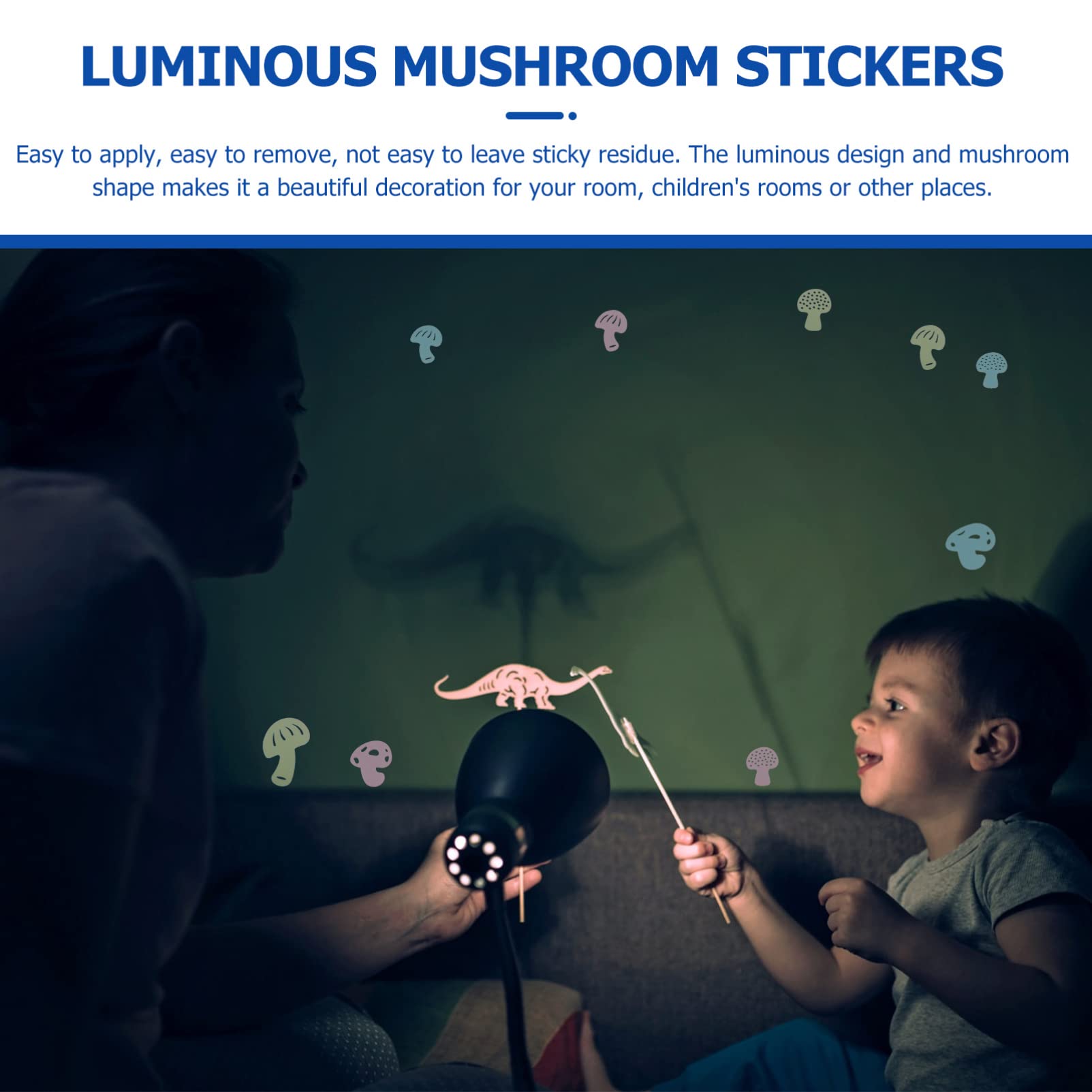 Bestoyard 36PCS Glow in The Dark Mushroom & Stars Wall Stickers - Kids Room Decor, Ceiling Decals for Bedroom, Nursery, Birthday Party - Fun Glowing Wall Art for Boys & Girls