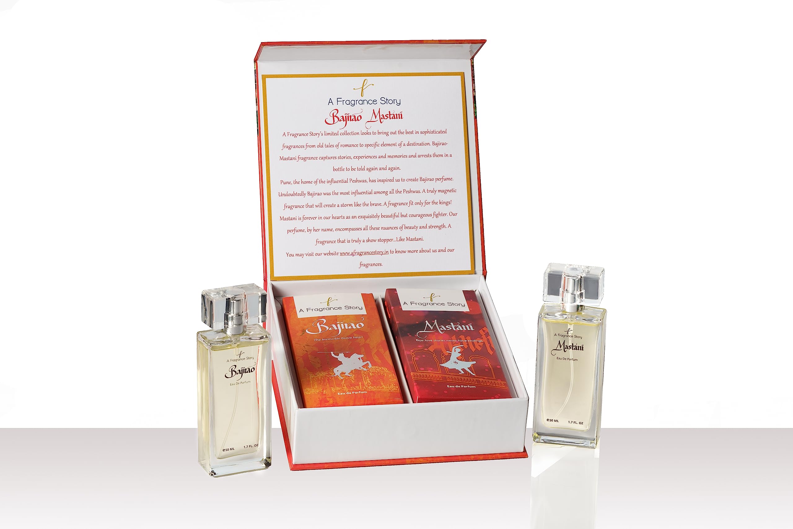 Bajirao Mastani Perfume Gift Set - 2 x 50ml Eau de Parfum for Women, Luxury Floral Scent, Long-Lasting Fragrance | Perfect for Weddings, Date Nights & Special Occasions