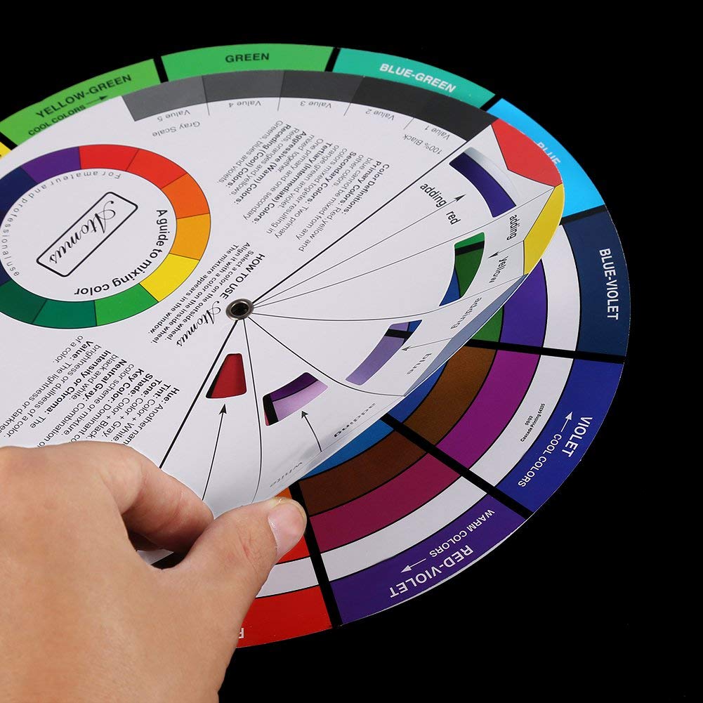 Professional Nail Color Wheel & Chromatography Card - Nail Gel Polish Display Chart for Salon Artists | Perfect for Color Mixing, Nail Art Design & Gel Polish Selection in Beauty Salons & Home Manicures