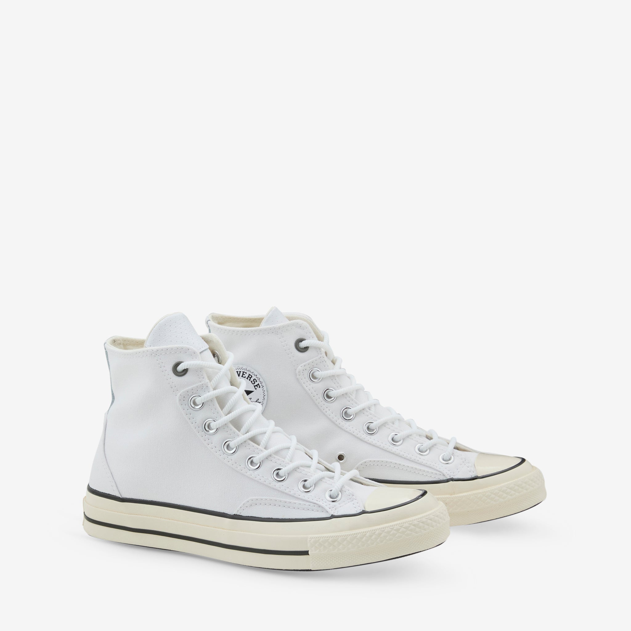 Chuck Taylor '70 High Top Sneakers in White & Black - Classic Origin Story Design for Men & Women - Perfect for Casual Wear, Street Style & Basketball Courts
