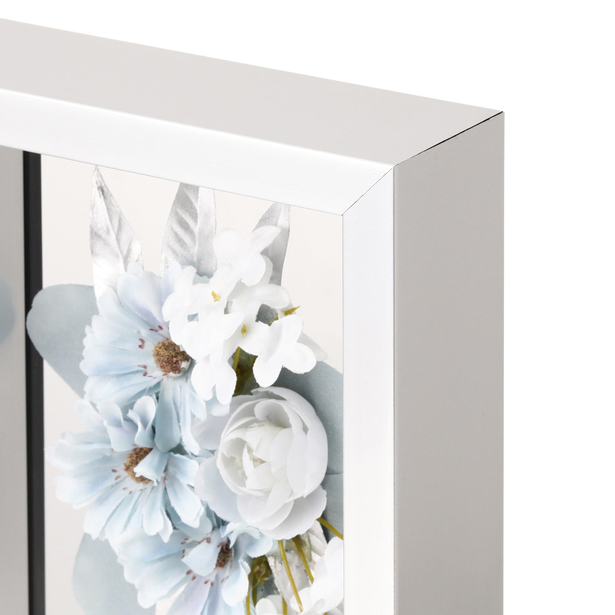 Blue Art Flower Frame - Elegant Wall Decor for Home, Office & Wedding | Perfect for Living Room, Bedroom & Event Decoration