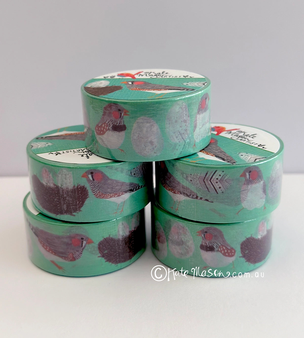 Decorative Bird Finches Eggs Nest Washi Tape - Scrapbooking, Journaling, DIY Crafts & Gift Wrapping Supplies
