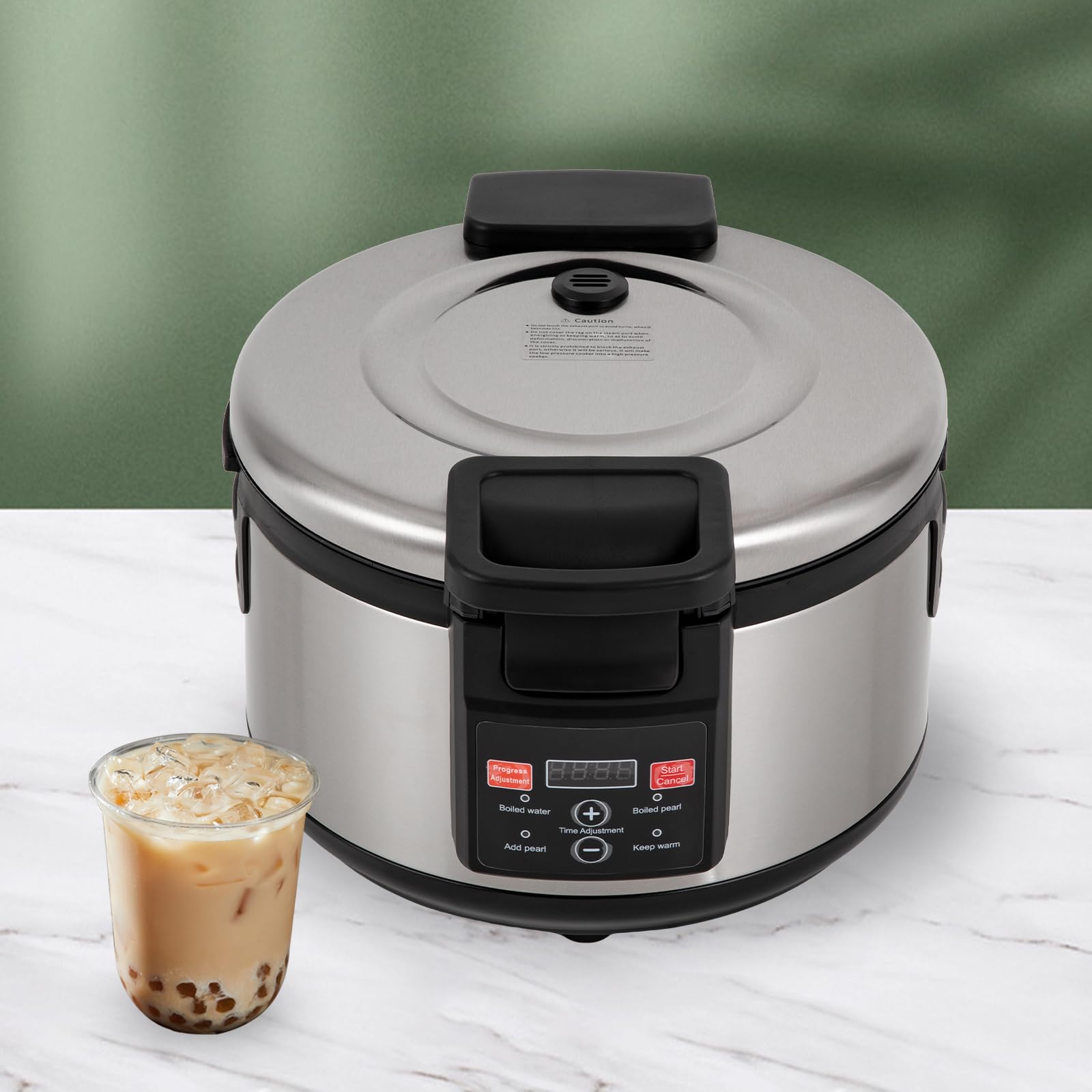 16L/4.23 Gal Commercial Boba Tea Maker Machine - Automatic Tapioca Pearl Cooker for Bubble Tea, Milk Tea & Desserts - Touchscreen Control with Timer - Perfect for Restaurants, Tea Shops & Dessert Stores (Ideal for High-Volume Boba Tea Preparation)