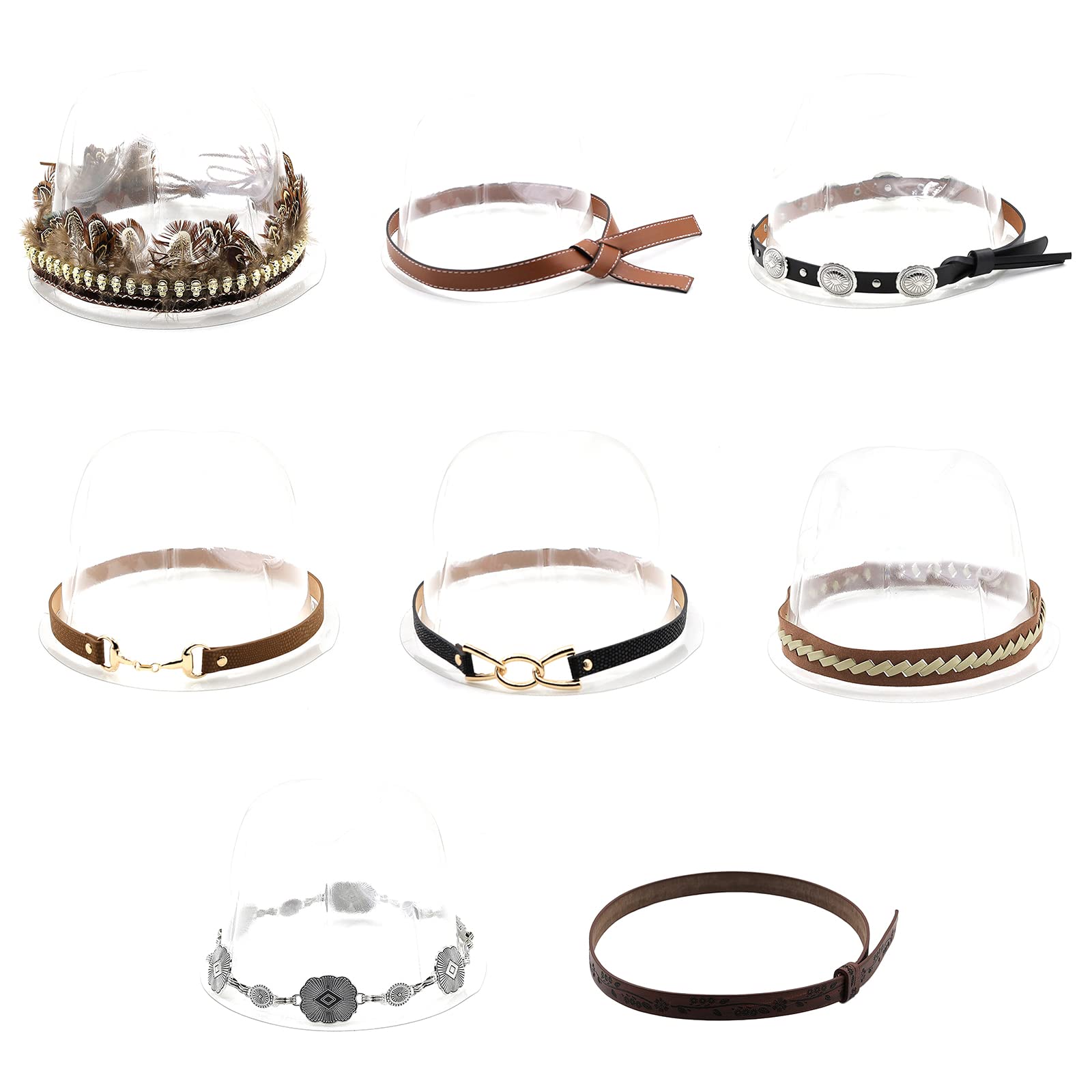 Western Hat Bands for Cowboy & Men - Genuine Leather Replacement Hat Belt & Adjustable Bands for Rodeo, Horse Riding & Country Style Fashion