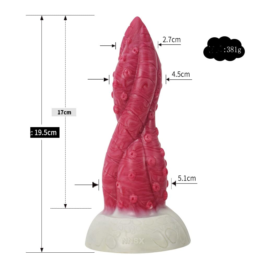 BeHorny Liquid Silicone Octopus Tentacle Dildo with Suction Cup - Realistic Adult Sex Toy for Women & Men - Perfect for Solo Play, Couples Fun and BDSM Fantasy