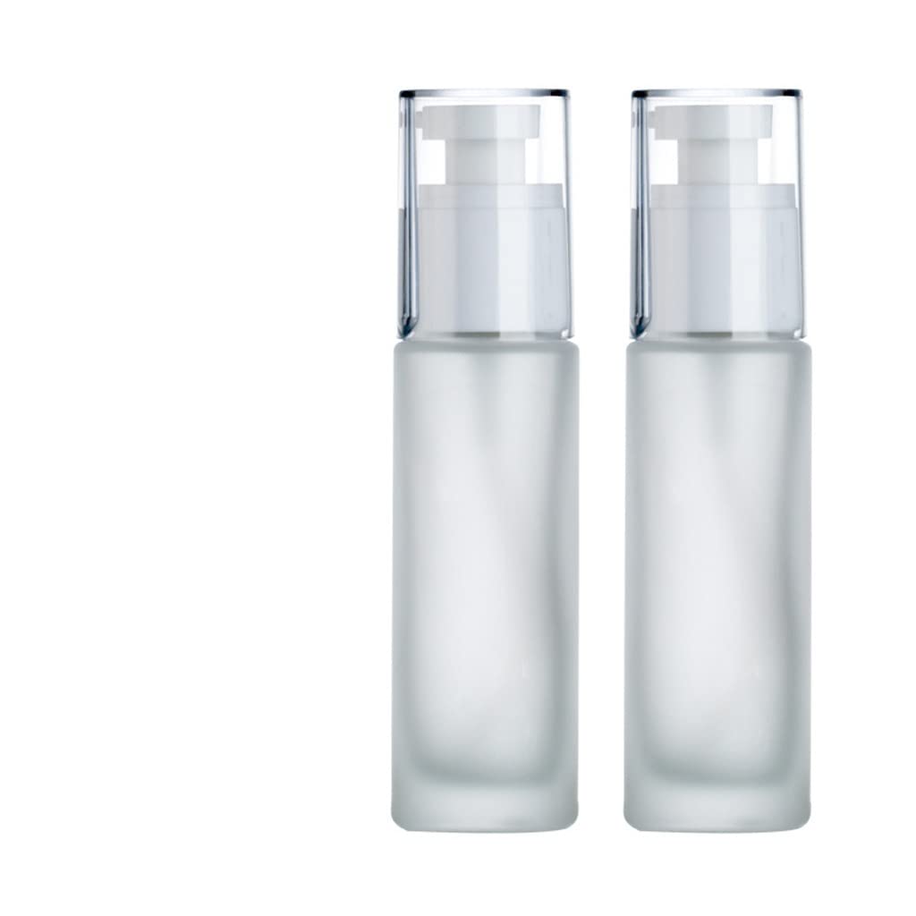 HXR 2 Pack 50ml Travel Bottles for Toiletries - Leak Proof Press Pump Bottles, TSA Approved Portable Toiletry Containers for Shampoo, Lotion & Liquid Cosmetics - Perfect for Air Travel, Gym & Vacation Essentials