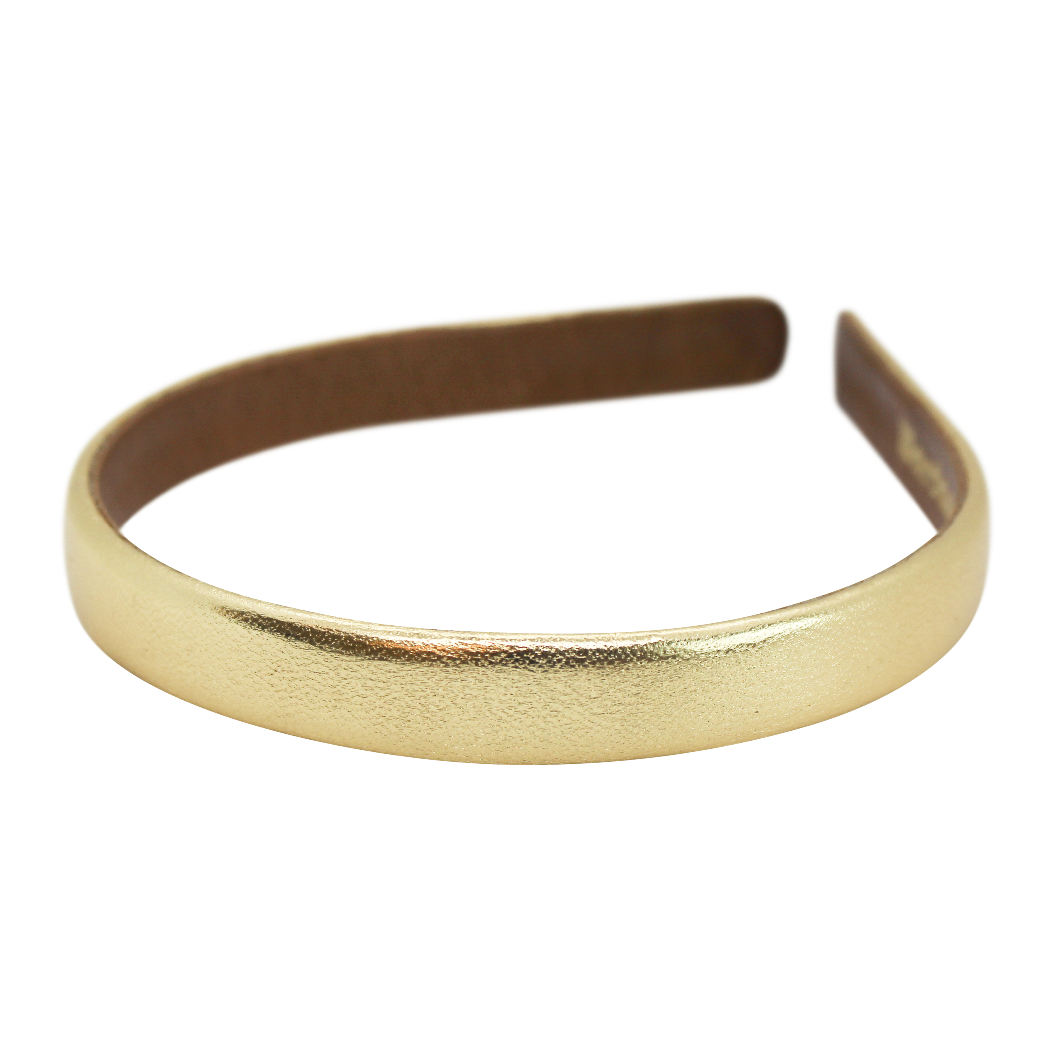 Genuine Italian Leather Headband for Women - Metallic Collection 5/8 Inch Wide - Perfect for Yoga, Workouts, and Fashion Accessories