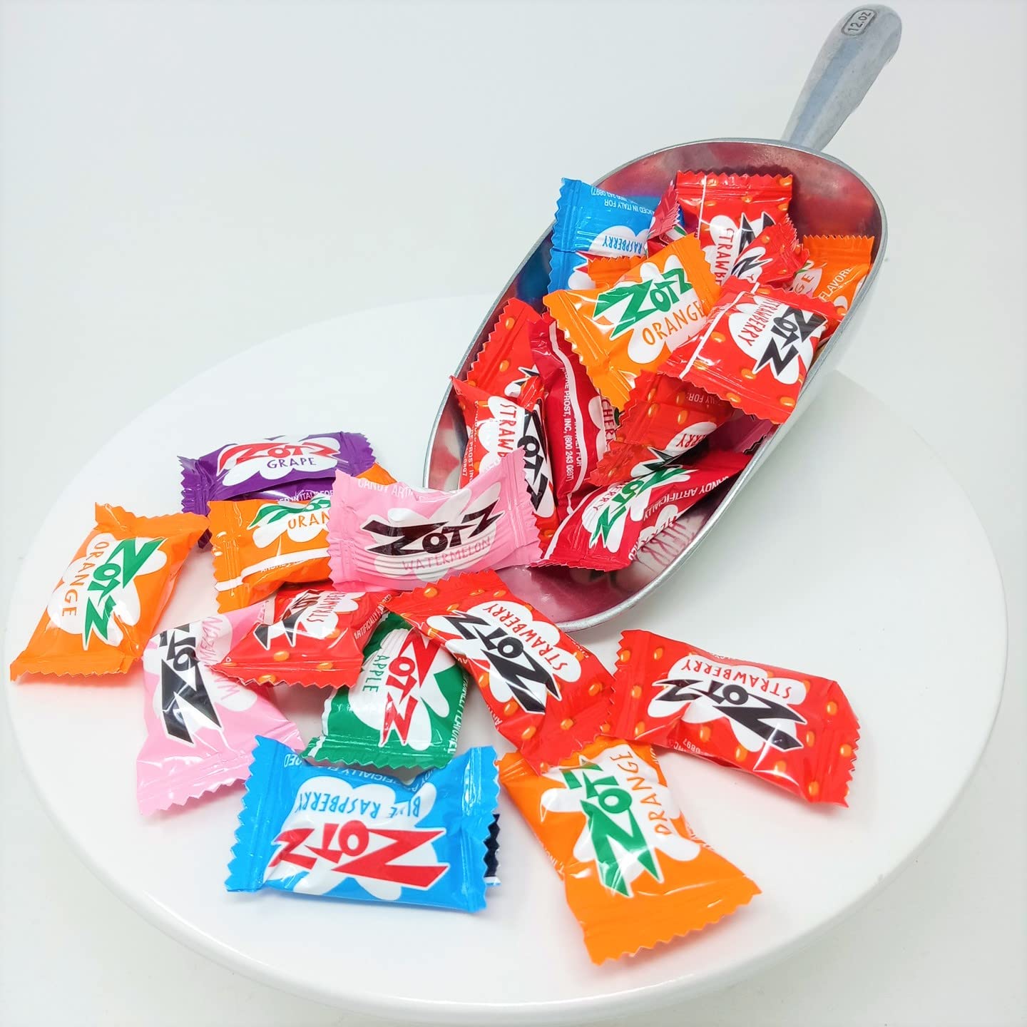 Bulk Zotz Candy - 2 Pounds Assorted Wrapped Sour Candy | Party Favors, Halloween Treats & Office Snacks