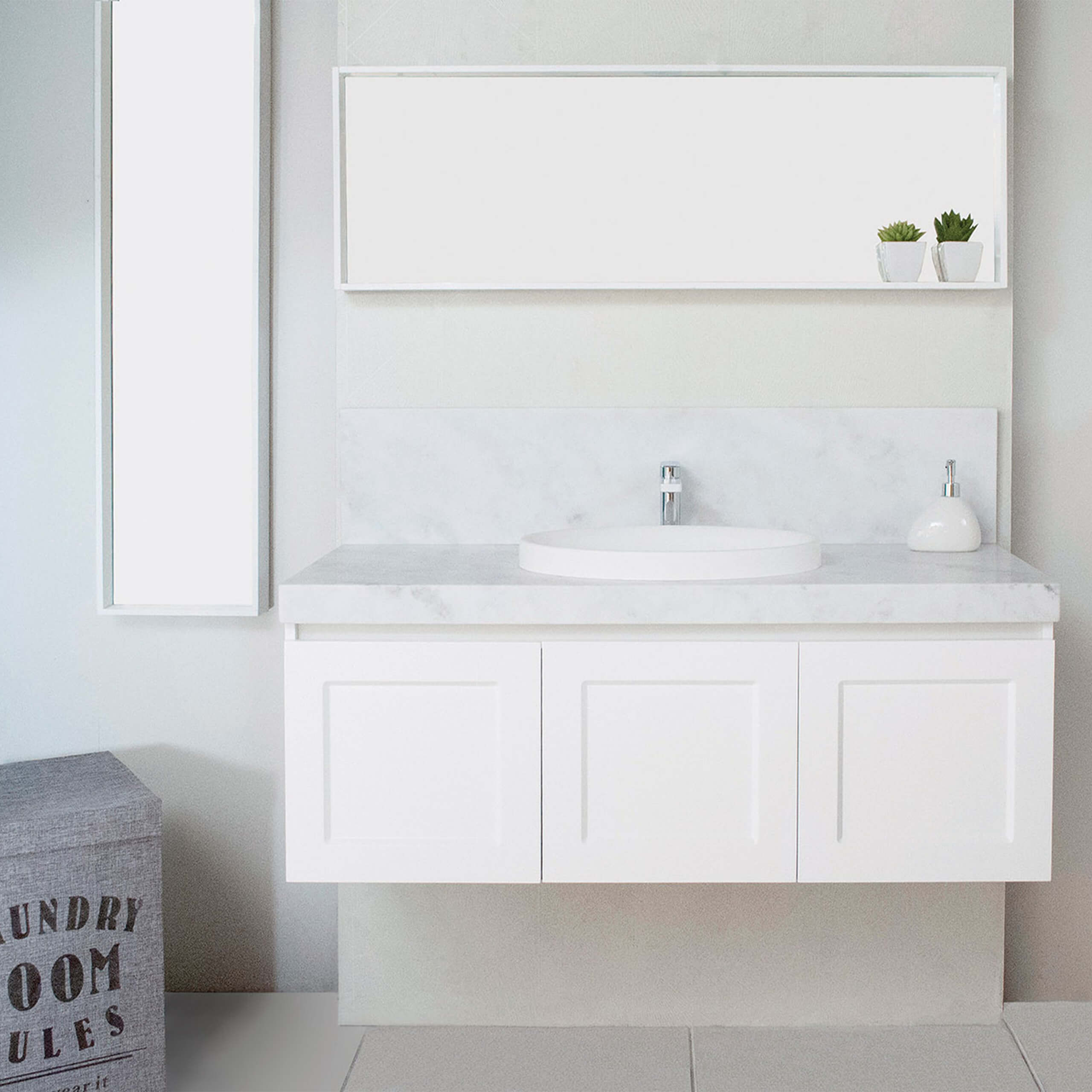 Premium ADP London Wall-Hung Vanity in Cherry Pie - Solid Surface Bathroom Sink Cabinet for Modern Homes & Luxury Apartments