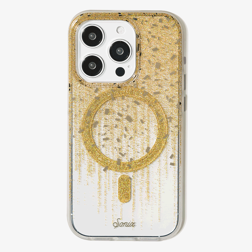 Stylish Gold MagSafe® Compatible iPhone Case - Perfect for Everyday Use & Wireless Charging