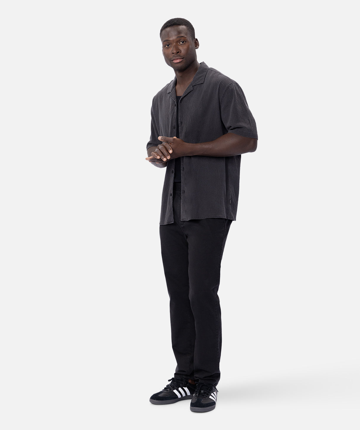 Magna Short Sleeve Shirt for Men - Onyx Black Casual Tee | Comfortable & Stylish Cotton T-Shirt for Everyday Wear, Work, and Outdoor Activities
