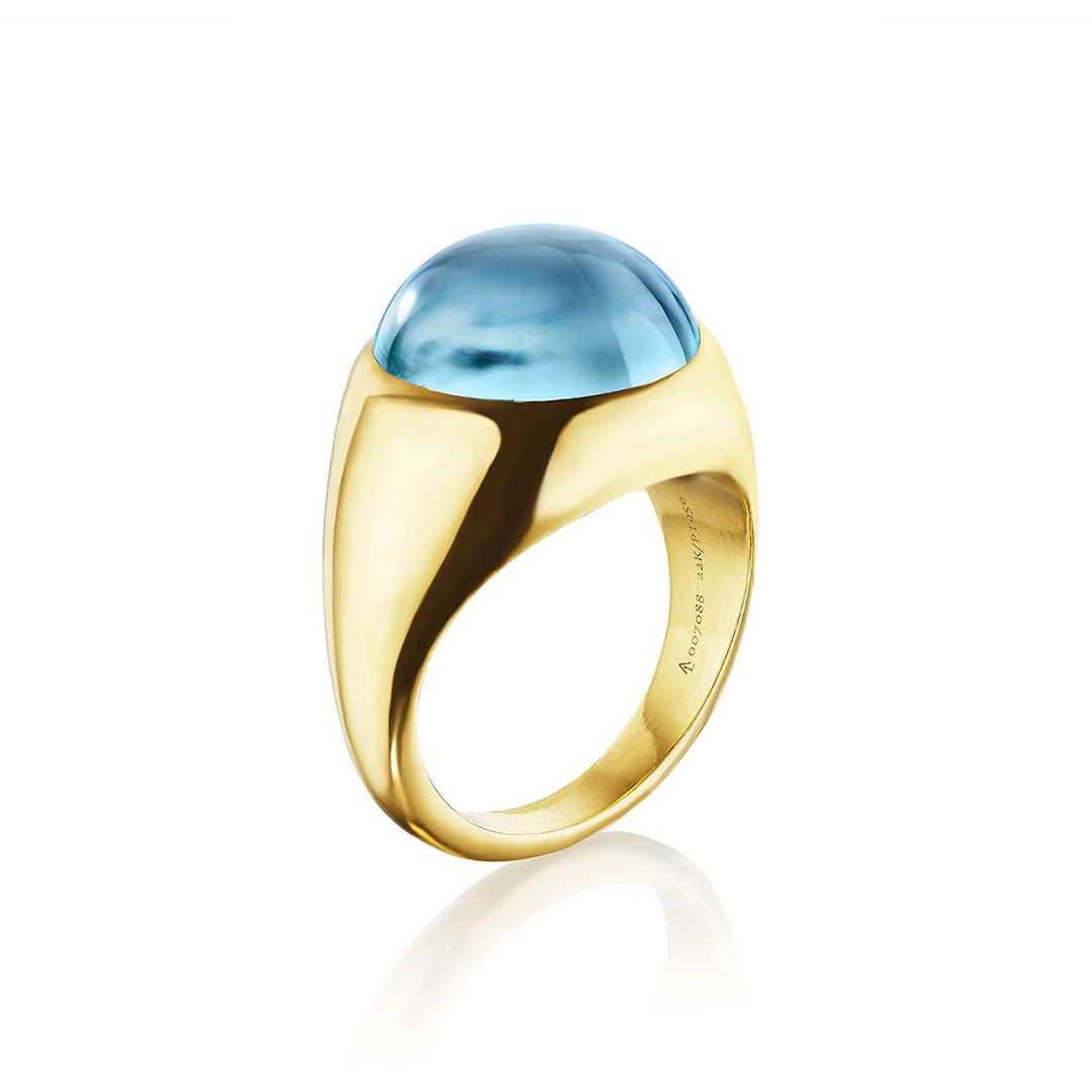 Blue Topaz Sunday Ring – Elegant Sterling Silver Women's Ring for Everyday Wear & Special Occasions
