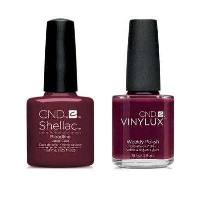 CND Shellac & Vinylux Combo - Long-Lasting Gel & Nail Polish Set in Bloodline Red | Professional Manicure & Pedicure Kit for Salon & Home Use