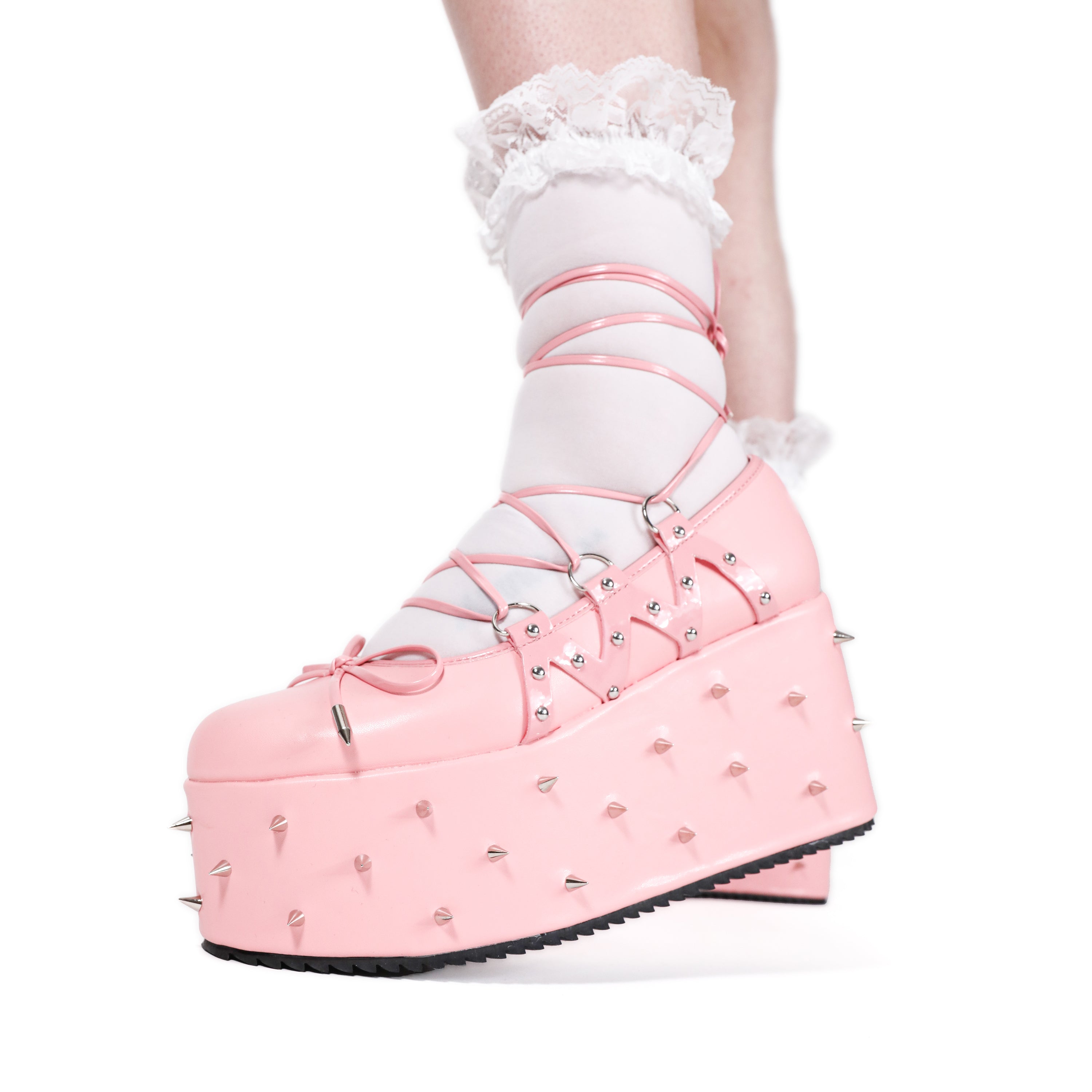 Zorina Women's Lace Up Platform Ballet Flats - Comfortable Pink Dance Shoes for Ballet, Jazz, and Casual Wear | Perfect for Dance Classes, Performances, and Everyday Fashion