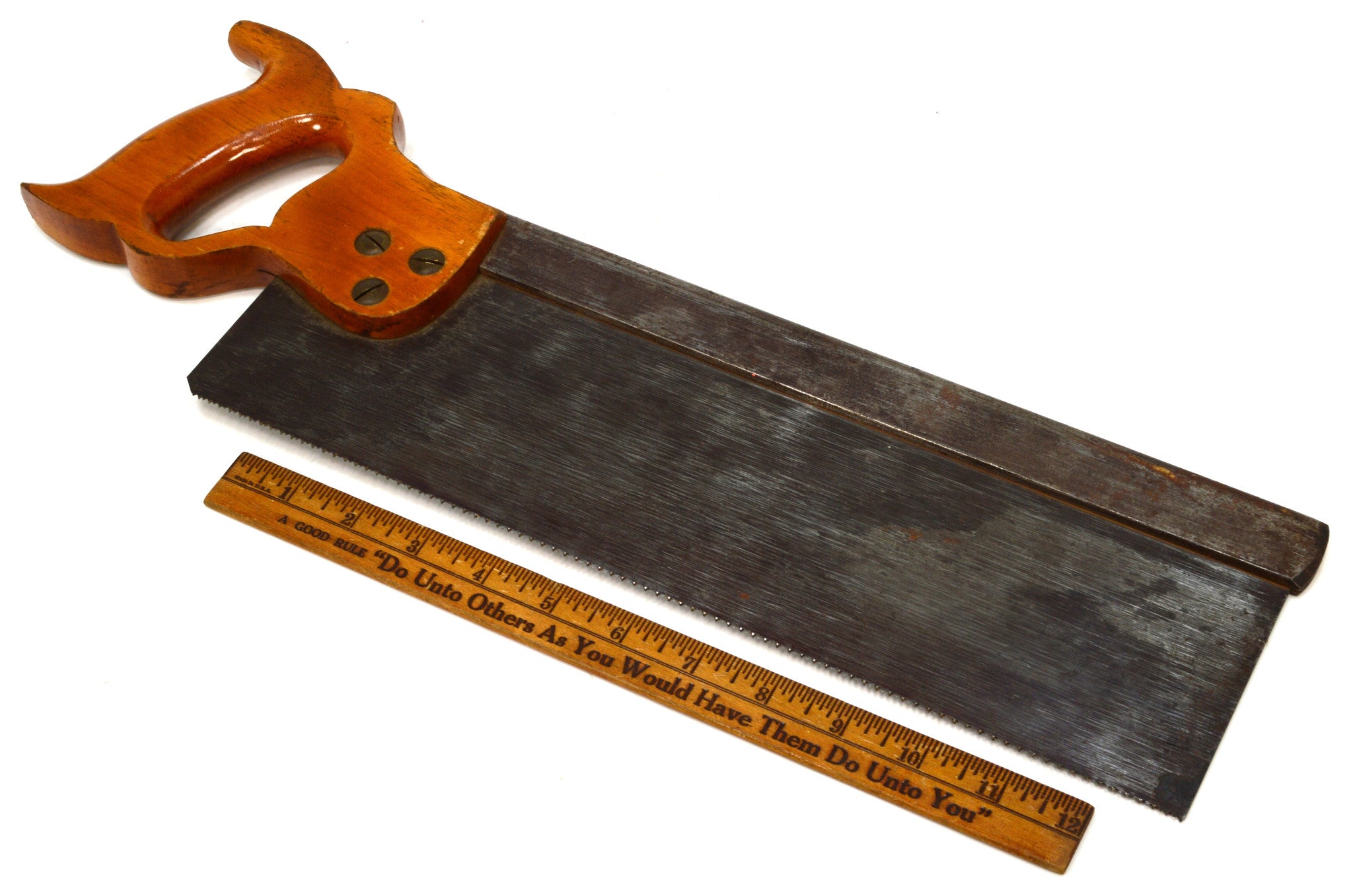 Vintage Disston & Sons No. 4 Back Saw 14 Inch with 13 PPI/TPI - Circa 1940 Tenon & Miter Saw - Excellent Used Condition - Perfect for Woodworking & Carpentry Projects