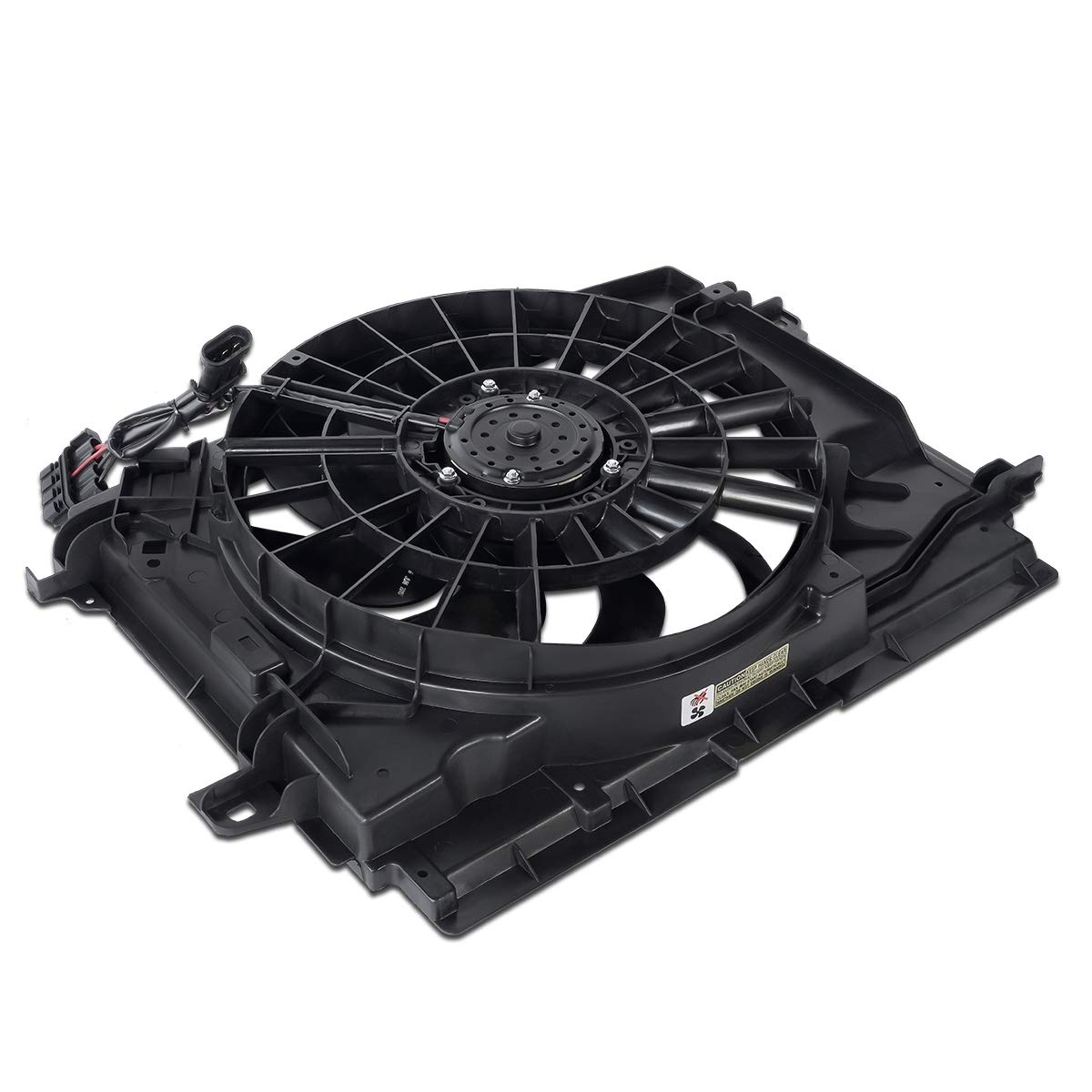Auto Dynasty GM3115202 OE Style Radiator Cooling Fan Shroud Assembly for 2005-2013 Chevy Corvette 4.6L V8 - Direct Replacement & Performance Upgrade - Perfect for Engine Cooling System Maintenance & Summer Driving