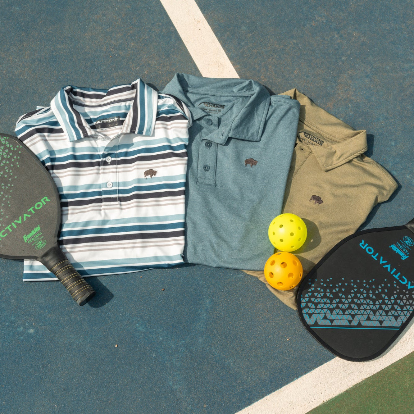 Roan Stripe Performance Polo Shirt for Men - Breathable Moisture-Wicking Golf & Casual Wear - Perfect for Work, Travel & Outdoor Activities