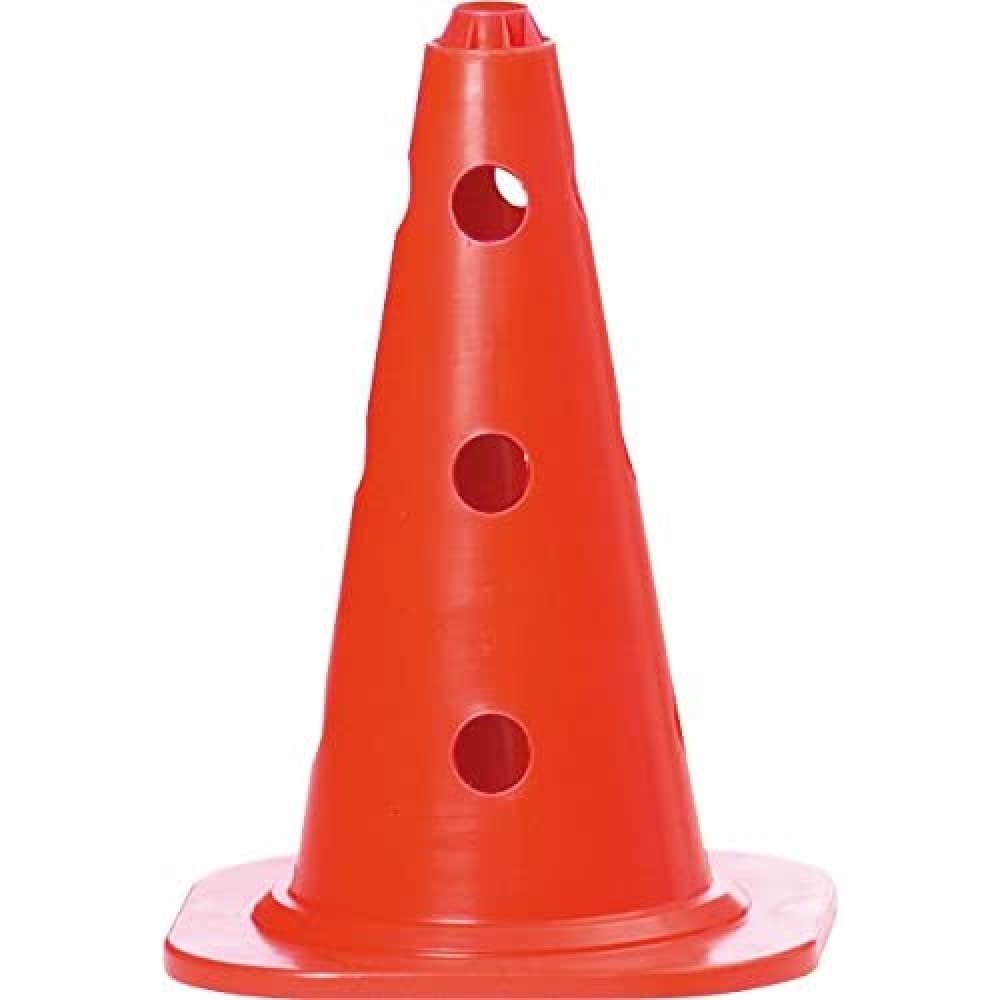 Select Sports Marker Cones - Bright Red Agility Training Cones for Soccer, Football, Drills & Outdoor Games - Set of 12 Durable Plastic Disc Cones
