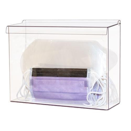 Clear Face Mask Dispenser for Home, Office & Public Spaces - Touchless Hygiene Solution for Masks & PPE Storage