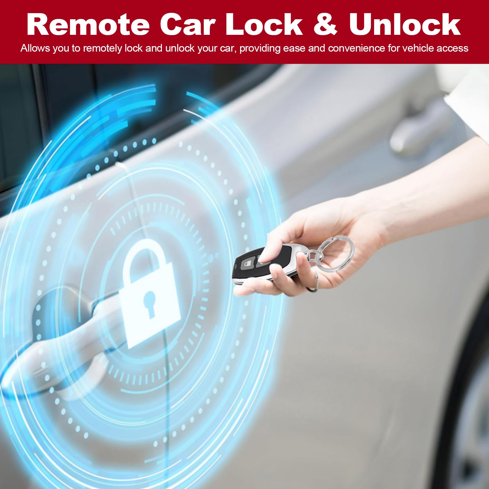 Universal Car Keyless Entry Kit - 5-Wire Central Locking System, Remote Security Door Lock for Most Vehicles | Easy Installation & Enhanced Car Security