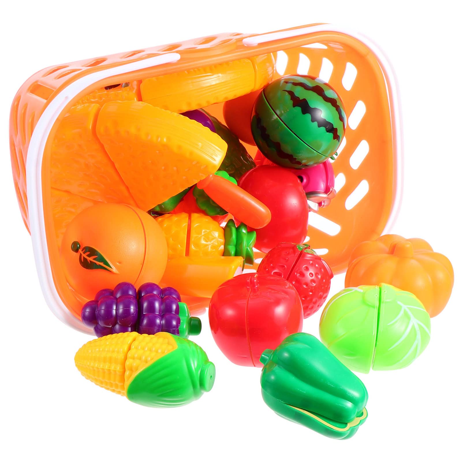 TOYANDONA 48-Piece Pretend Play Food Set - Realistic Toy Kitchen Accessories for Kids, Toddlers & Preschoolers - Perfect for Role Play, Learning & Imaginative Fun at Home or School