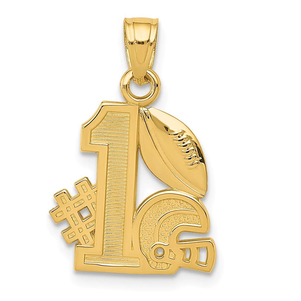 14K Gold Football Story Charm Pendant Necklace with Helmet & Ball - Sports Jewelry Gifts for Women, Fans, Players - Perfect for Game Day, Birthday & Anniversary Gifts