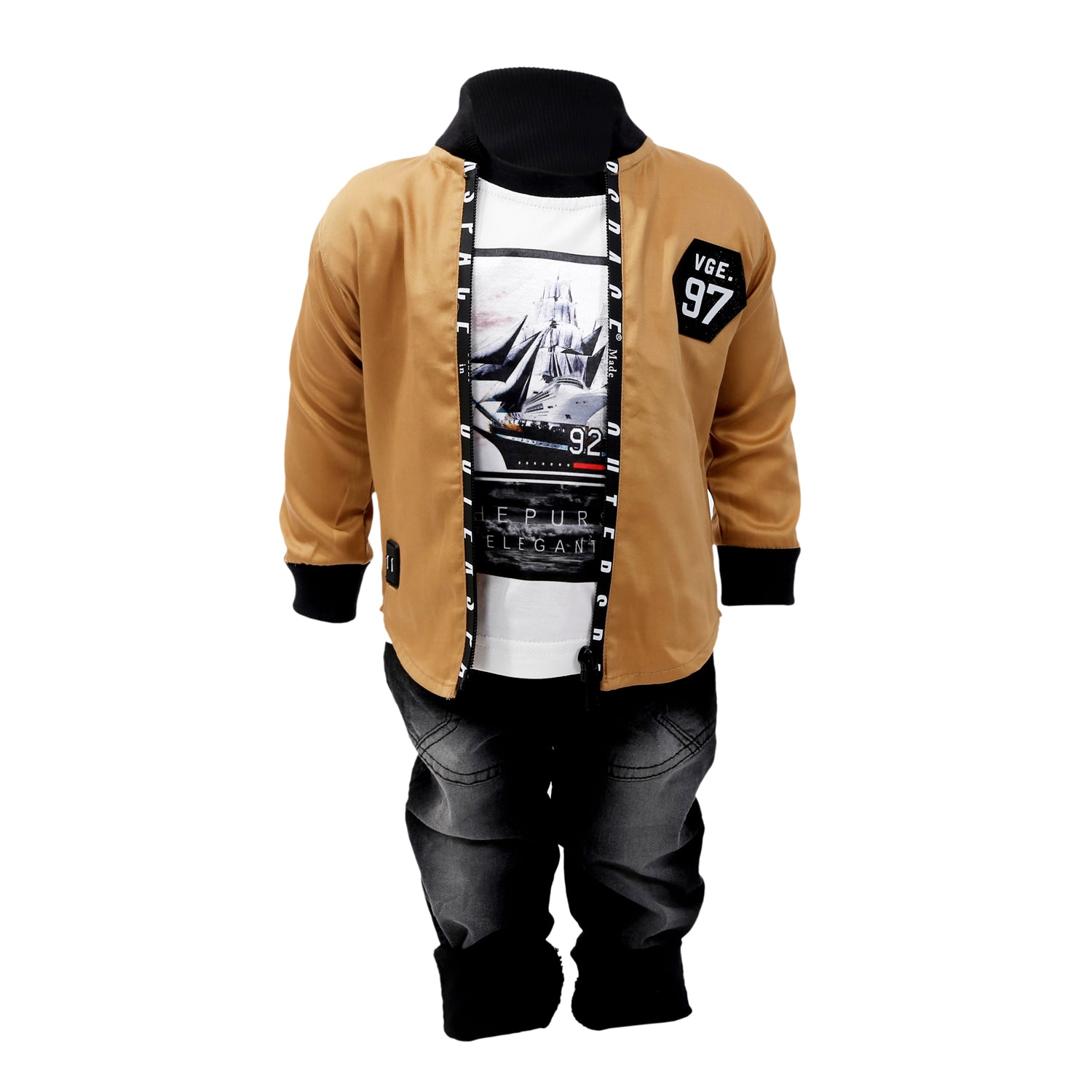 Bad Boys Stylish Bomber Jacket Set for Men - Trendy Casual Outerwear for Streetwear & Night Out