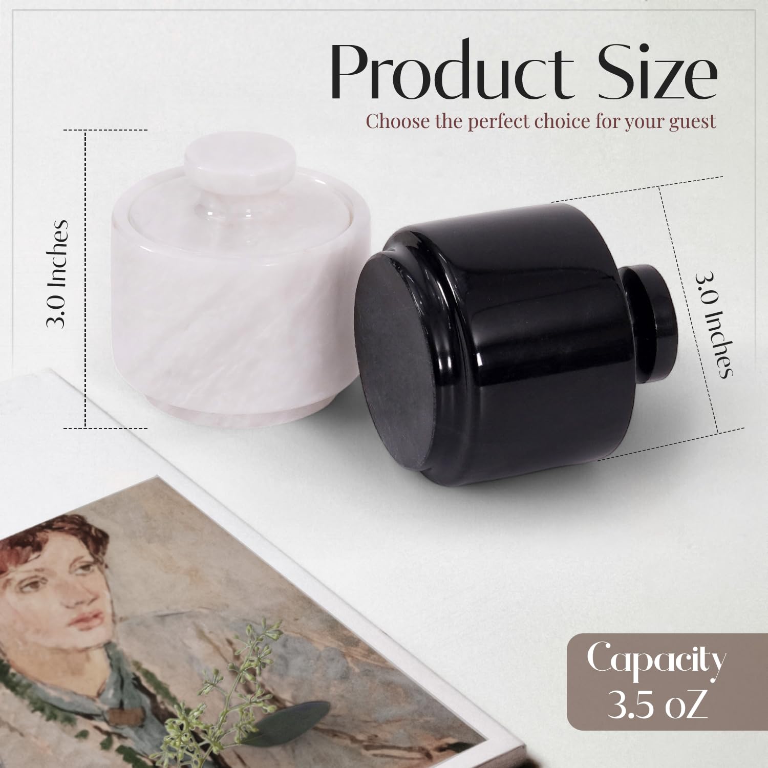 Marble Salt Cellar with Lid - 3